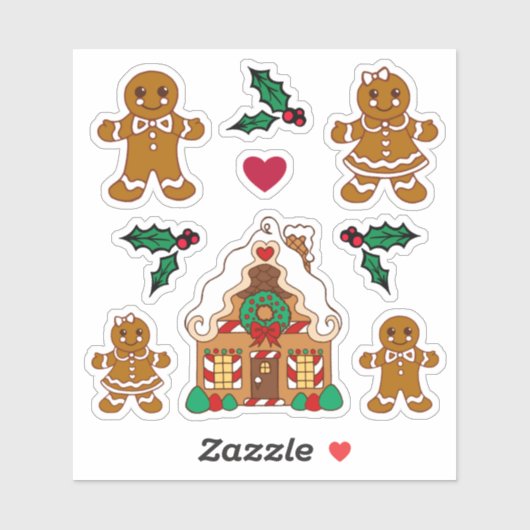 Kerstkoekjesstickers Sticker (Vel)