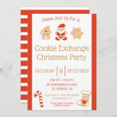 Kerstkoekjesuitwisseling, feestdag kaart (Voorkant / Achterkant)