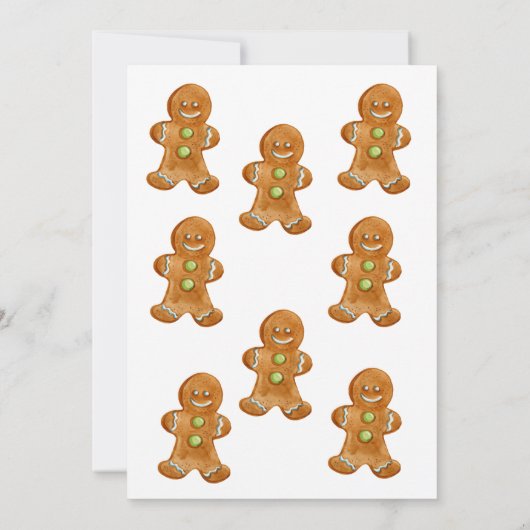 Kerstkoekjesuitwisseling fundraiser event party kaart (Achterkant)