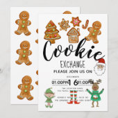 Kerstkoekjesuitwisseling fundraiser event party kaart (Voorkant / Achterkant)