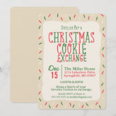 Kerstkoekjesuitwisseling met Sprinkles Kaart (Voorkant / Achterkant)