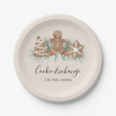 Kerstkoekjesuitwisseling Papieren Bordje (Voorkant)