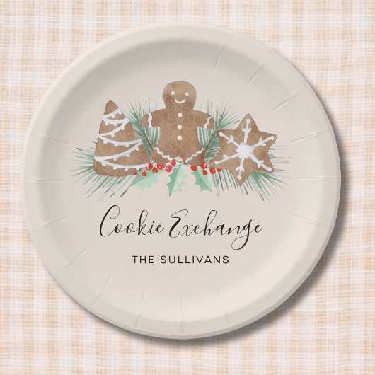 Kerstkoekjesuitwisseling Papieren Bordje
