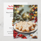 Kerstkoekjesuitwisseling personaliseren kaart (Voorkant / Achterkant)