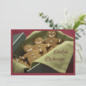 Kerstkoekjesuitwisseling uitnodiging voor ontbijtk (Staand voorkant)