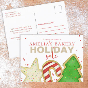 Kerstkoekjesuitwisseling, whisky, koekjesuitwissel briefkaart