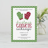 Kerstkoekjesuitwisselingsfeest feestdag orven Mitt Kaart (Staand voorkant)