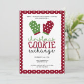 Kerstkoekjesuitwisselingsfeest feestdag orven Mitt Kaart (Staand voorkant)