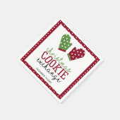 Kerstkoekjesuitwisselingsfeest feestdag orven Mitt Servet (Hoek)