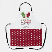 Kerstkoekjesuitwisselingsfeest Oven Mitts Holiday Schort (Voorkant)