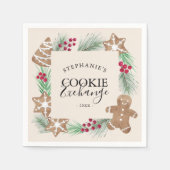 Kerstkoekjesuitwisselingsfeestje Servet (Voorkant)