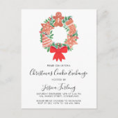 Kerstkoekjesuitwisselingsfeestje uitnodiging briefkaart (Voorkant)