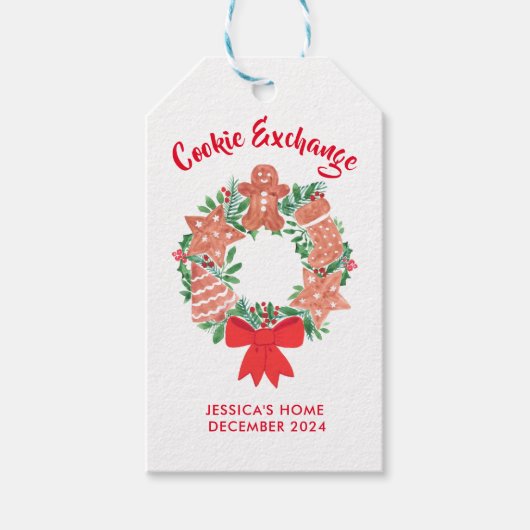 Kerstkoekjeswisselaar Cadeaulabel (Voorkant)