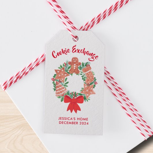 Kerstkoekjeswisselaar Cadeaulabel