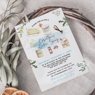 Kerstkoekjeswisselaar Homemade Cookies uitnodiging