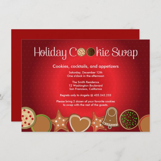 Kerstkoekjeswisselaar Kaart (Voorkant / Achterkant)