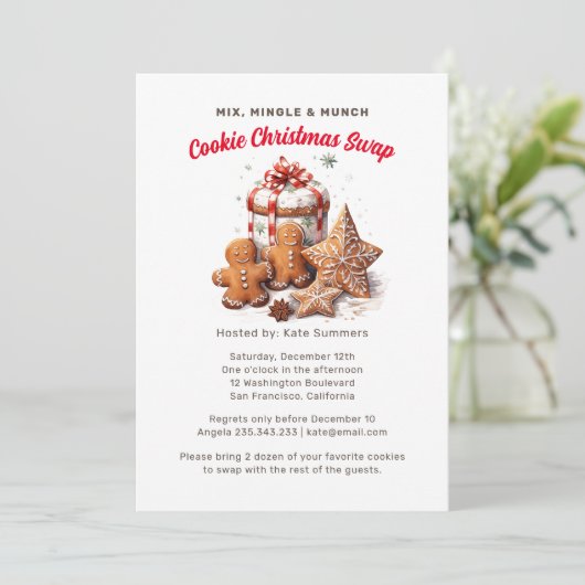 Kerstkoekjeswisselaar Kaart (Staand voorkant)