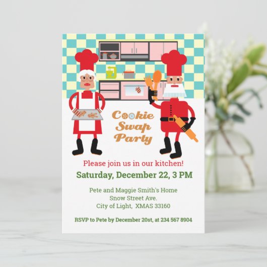 Kerstkoekjeswisselaar Kaart (Staand voorkant)