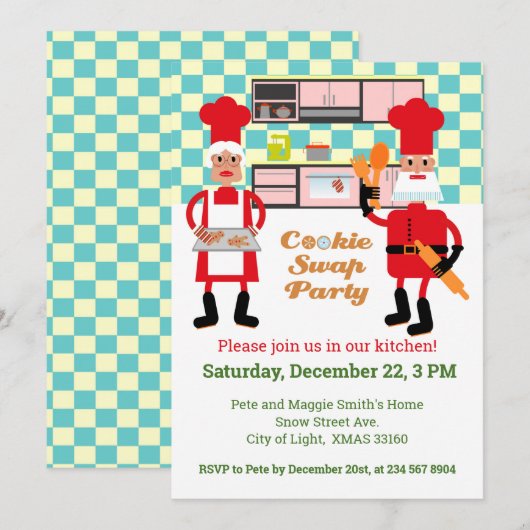 Kerstkoekjeswisselaar Kaart (Voorkant / Achterkant)