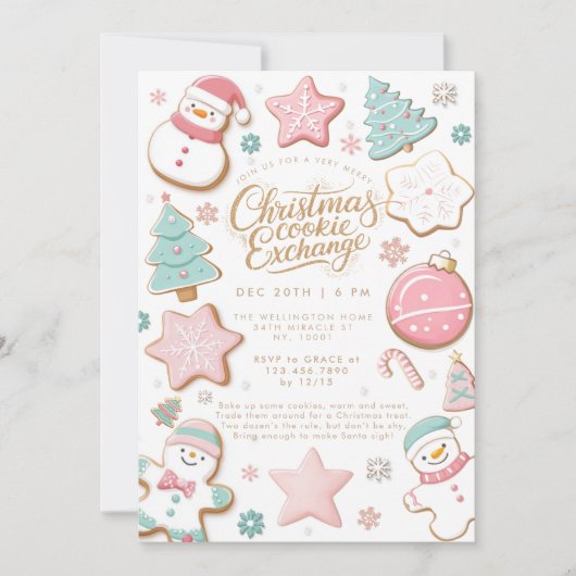 Kerstkoekjeswisselaar Kaart (Voorkant)