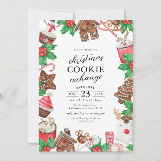 Kerstkoekjeswisselaar Kaart (Voorkant)