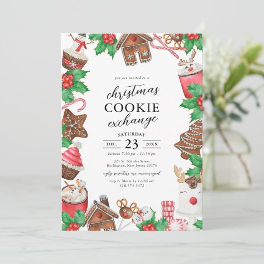 Kerstkoekjeswisselaar Kaart (Staand voorkant)