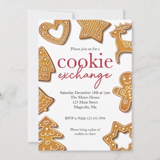 Kerstkoekjeswisselaar Kaart (Voorkant)