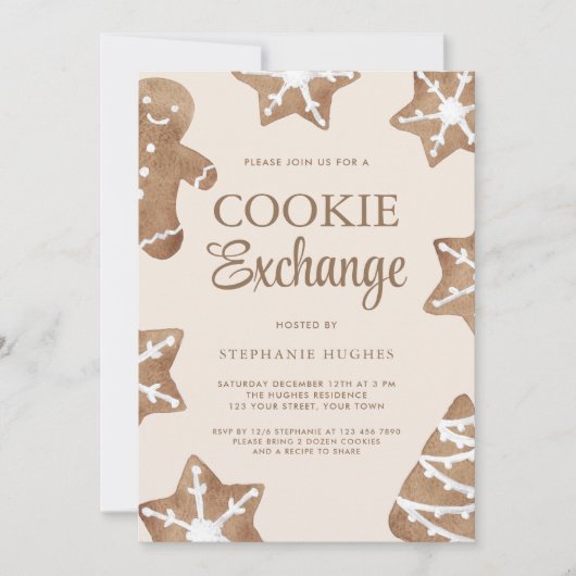 Kerstkoekjeswisselaar Kaart (Voorkant)