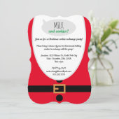 Kerstkoekjeswisselaar nodigt sjabloon uit kaart (Staand voorkant)