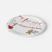 Kerstkoekjeswisselaar Papieren Bordje (Gekanteld)