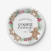 Kerstkoekjeswisselaar Papieren Bordje (Voorkant)