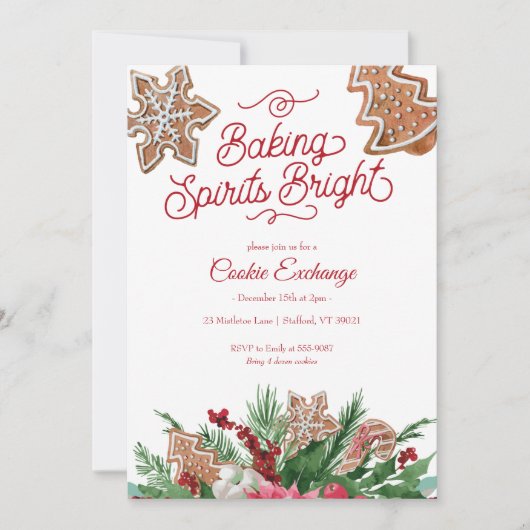 Kerstkoekjeswisselaarbakkerij, brakspirits, helder kaart (Voorkant)