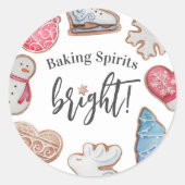Kerstkoekjeswisselaarbakkerij, brakspirits, helder ronde sticker (Voorkant)