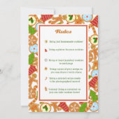 Kerstkoekjeswisselen met regels Uitnodiging (Achterkant)