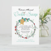 Kerstkoekjeswisselen Uitnodiging tot ontbijt - Gin (Staand voorkant)