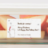 Kerstkoekjeswisselfeest Dank je wel Labels (Aangebracht)