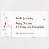 Kerstkoekjeswisselfeest Dank je wel Labels (Design 1)