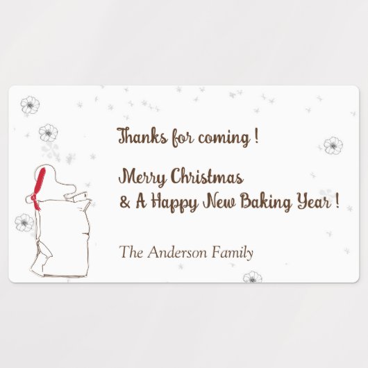 Kerstkoekjeswisselfeest Dank je wel Labels (Design 1)