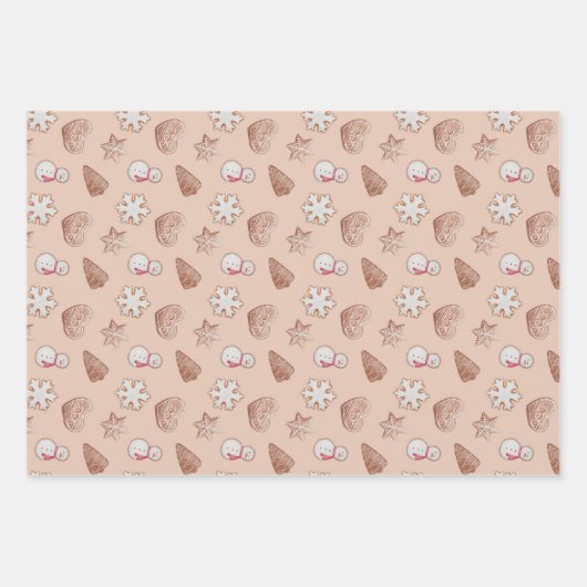 Kerstkoekjeswisselruil Inpakpapier Vel (Voorkant 2)