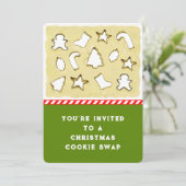 Kerstkoekjeswisselruil Kaart (Staand voorkant)