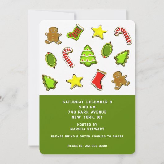 Kerstkoekjeswisselruil Kaart (Achterkant)