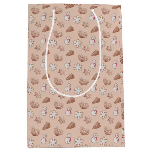 Kerstkoekjeswisselruil Medium Cadeauzakje (Voorkant)