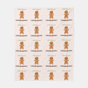 Kerstkoeklinten Fleece Deken