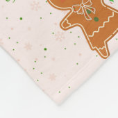 Kerstkoeklinten Fleece Deken (Hoek)