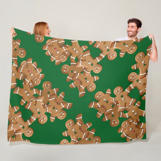 Kerstkoekman Kerstkoek Kerstbakfeest Fleece Deken (In situ)