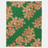 Kerstkoekman Kerstkoek Kerstbakfeest Fleece Deken (Voorkant)