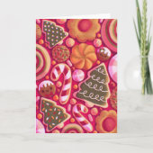 Kerstkoekpatroon kaart (Voorkant)