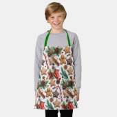 Kerstkoekpatroon voor kinderen schort (Gedragen)