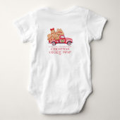Kerstkoekruil met Cute Rode Truck Romper (Achterkant)