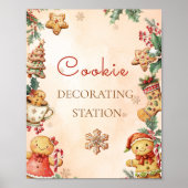 Kerstkoekversiering met gemberkoek poster (Voorkant)